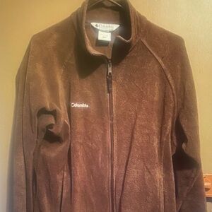 Columbia Women’s Brown Fleece Zip-Up Jacket Size XL